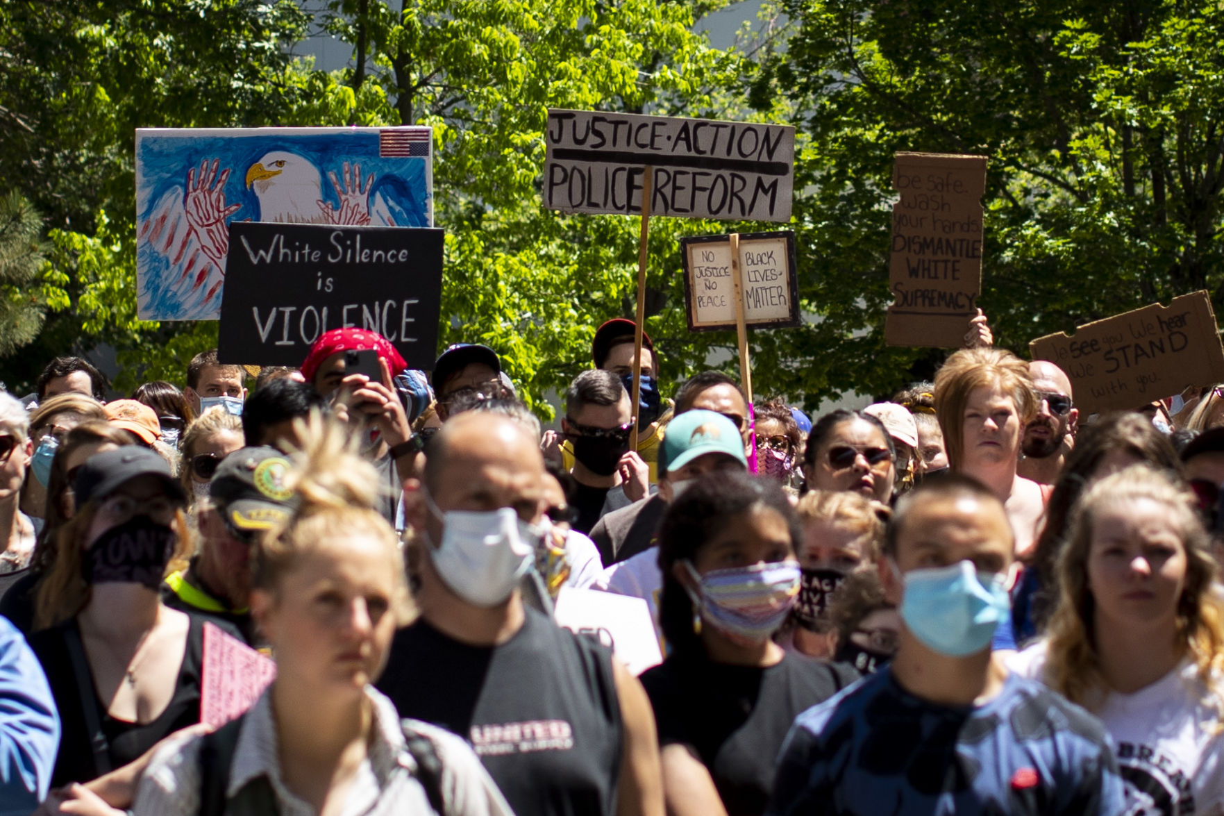 Justice for George Floyd Protest in Billings - June 2020